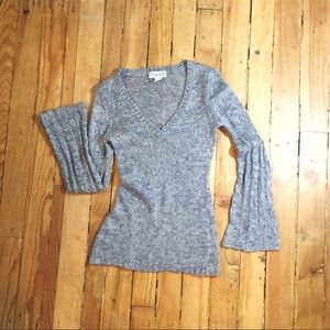 Next Era Couture Light and Airy Gray Sweater